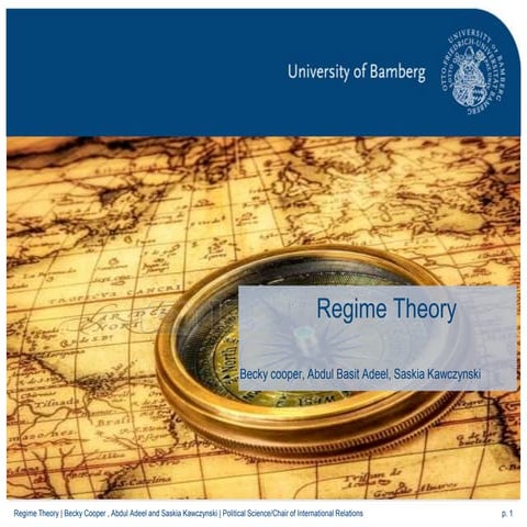 Regime theory – International Regimes