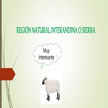 Región natural interandina o sierra