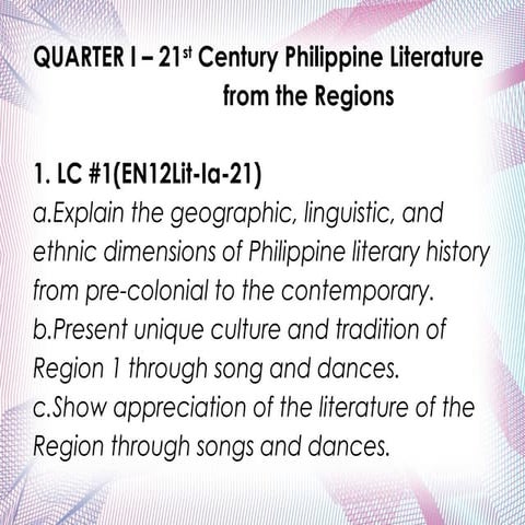 Region 1 cultures and traditions