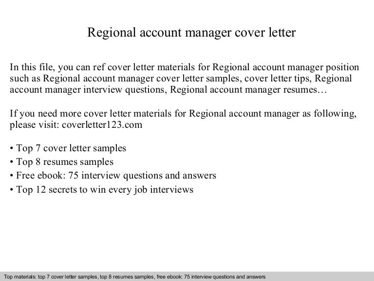 regional account manager resume