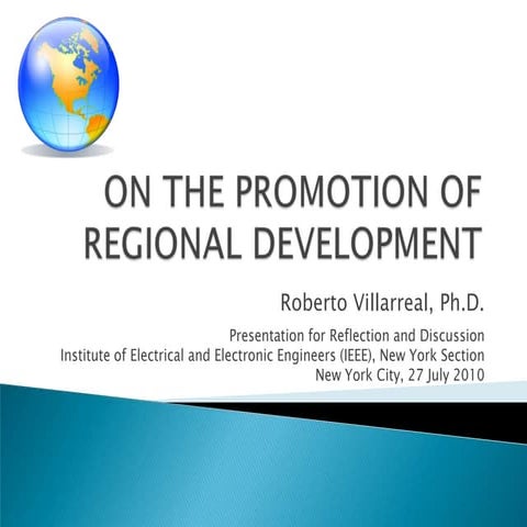 Regional development - A public policy perspespective