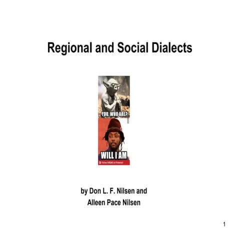 Regional and Social Dialects