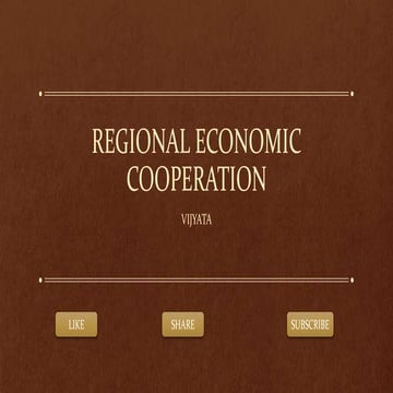 Regional economic cooperation
