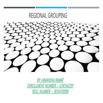 Regional grouping