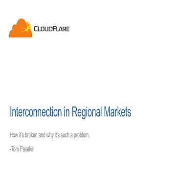 Interconnection in Regional Markets