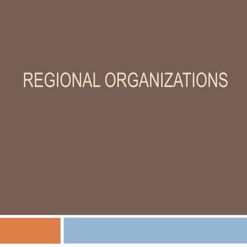 Regional organizations