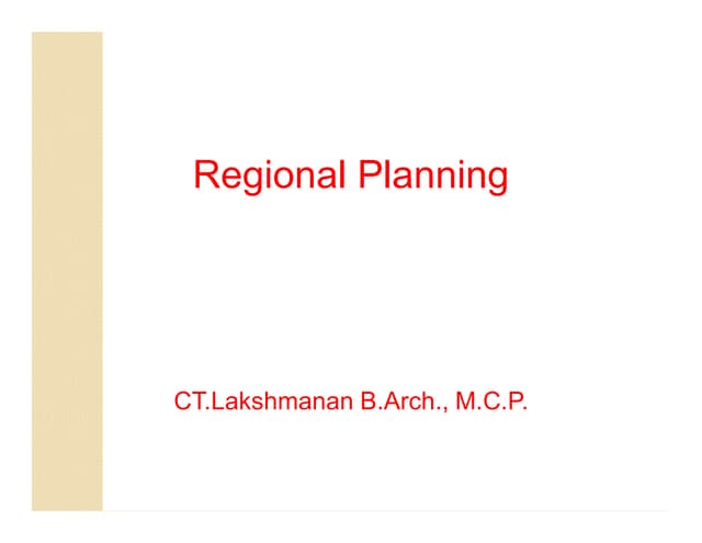 Regional  planing