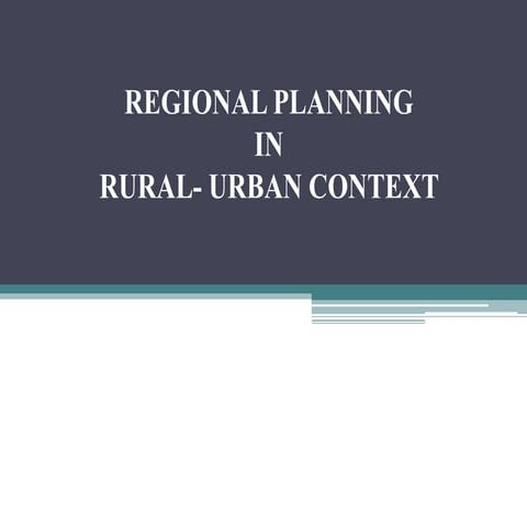 Regional planning ppt