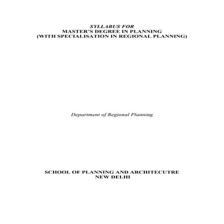 Regional planningsyllabus