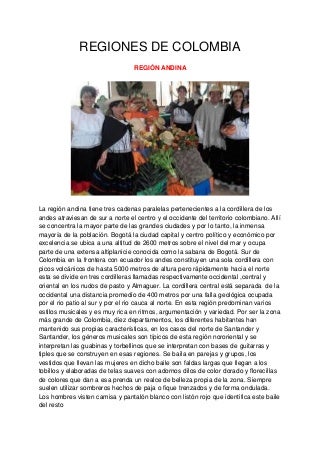 Regiones de colombia grado 