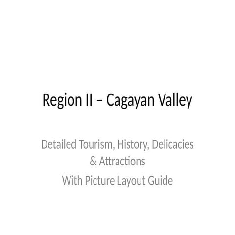 REGION II: CAGAYAN VALLEY | PDF