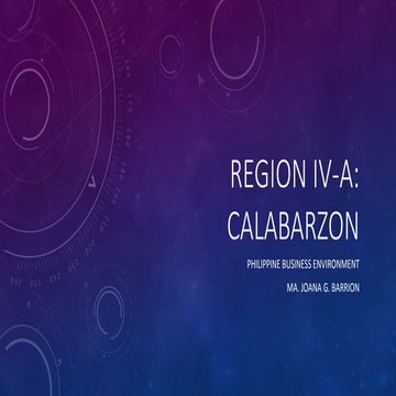 Calabarzon - Business Environment | PPTX