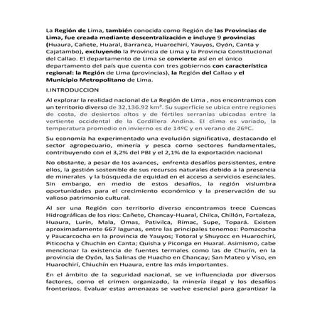 REGION LIMA PROVINCIAS, identidad nacional