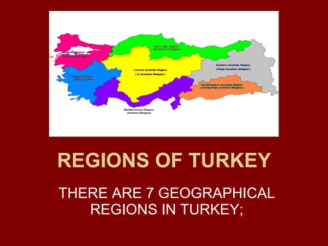 Regions Of Turkey