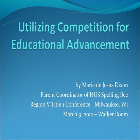 Region V Title 1 Conference Presentation