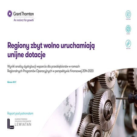 Regiony zbyt wolno uruchamiają unijne dotacje