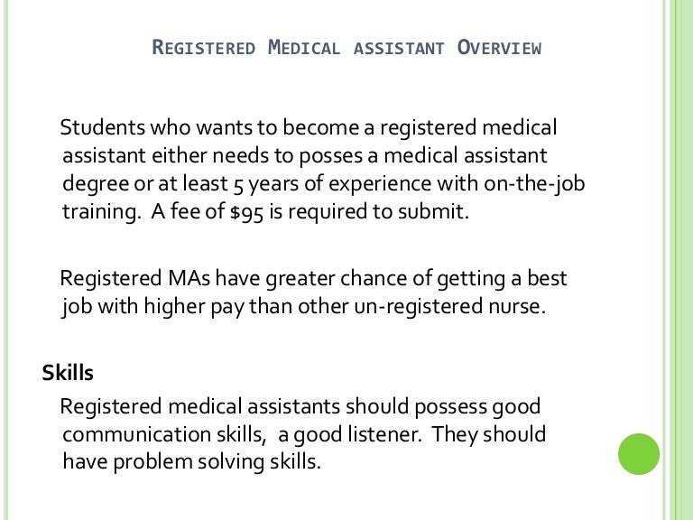 How To A Registered Medical Assistant