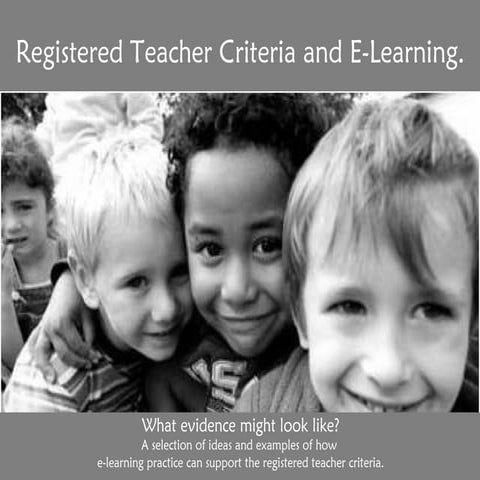 Registered teacher criteria and elearning