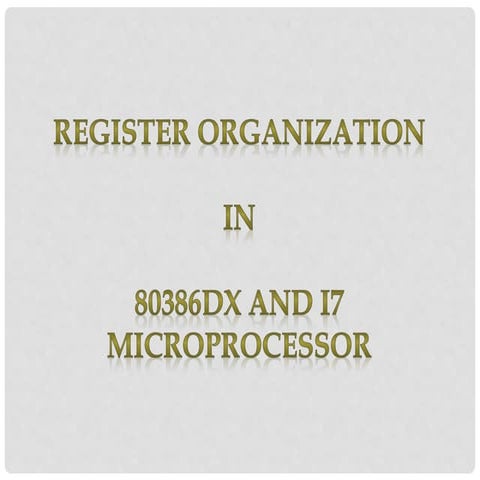 Register organization