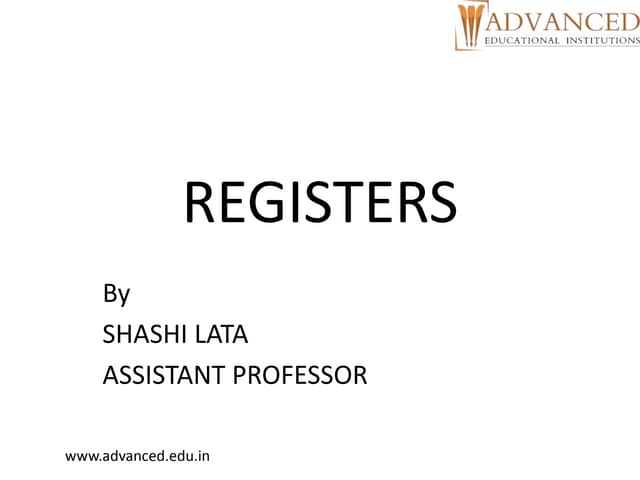 Registers