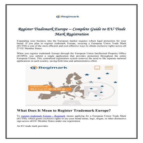 Photo inspiration: Picture Idea: Register Trademark Europe Complete Guide To Eu Trade Mark
