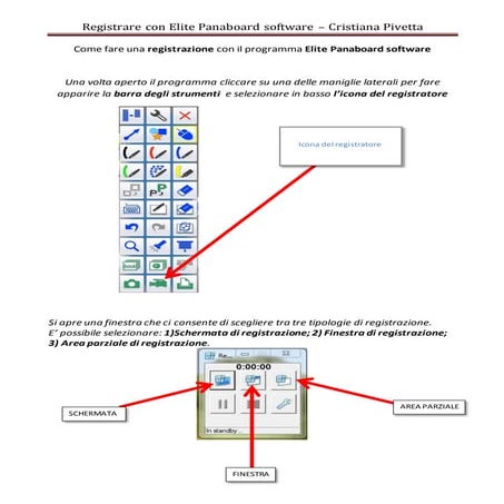 Registrare con Elite Panaboard software