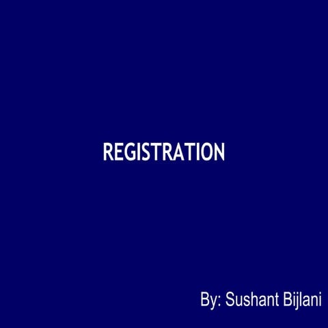 Registration