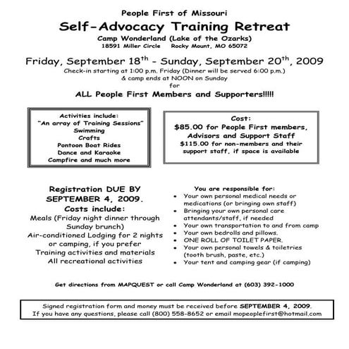 Kids Camp Registration Form | PDF