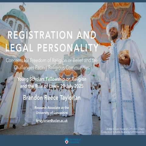 Registration and Legal Personality: Concerns for Freedom of Religion or Belief and the Challenges Facing Religious Communities