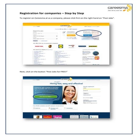 Registration for companies