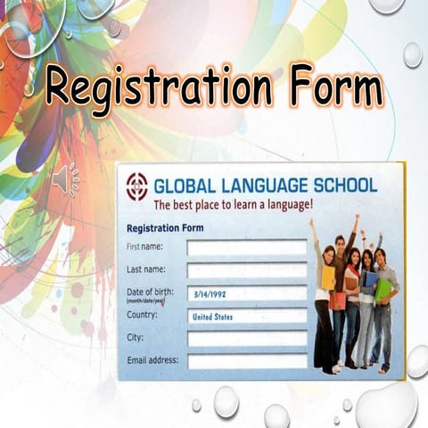 Registration form