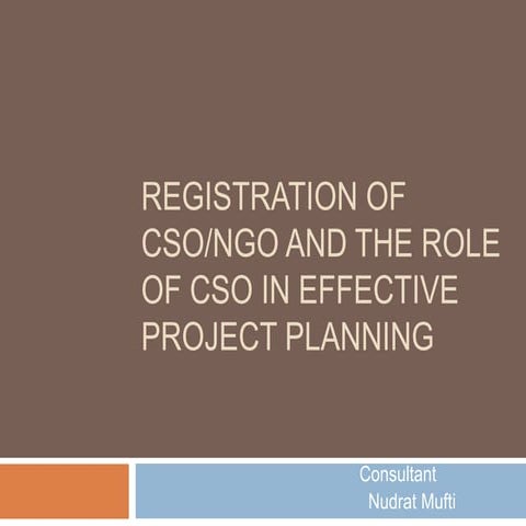 Social Mobilization and Rural Development” -NUDRT MUFTI