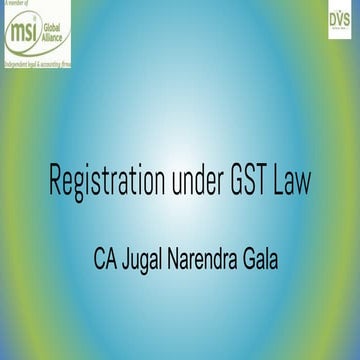 Registration under GST Law