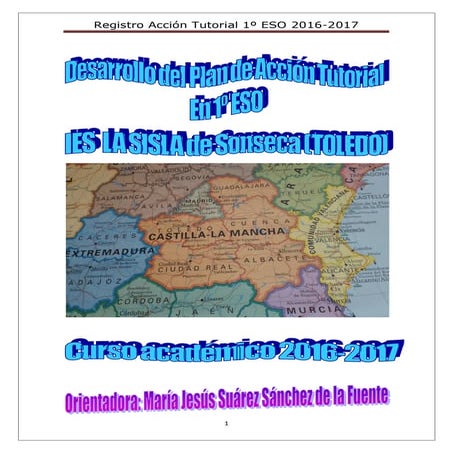 Registro Accion Tutorial 1 eso 2016 2017 La Sisla