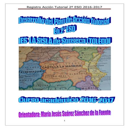 Registro Accion Tutorial 2 eso 2016 2017 IES La Sisla