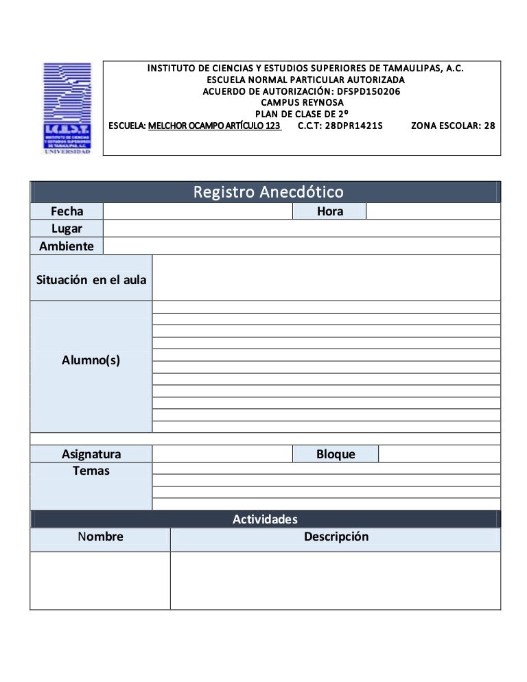 Registro anecdótico