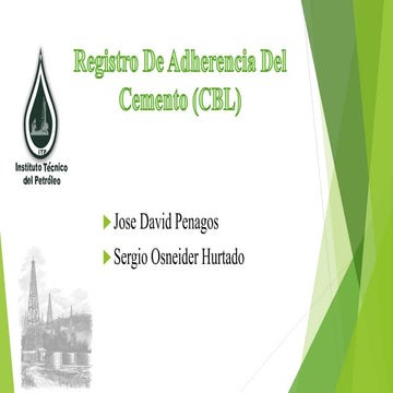 REGISTRO DE ADHERENCIA DEL CEMENTO (CBL)