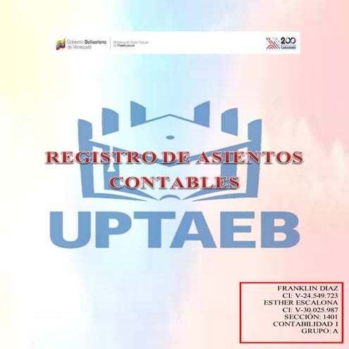 Registro de asientos contables | DOCX