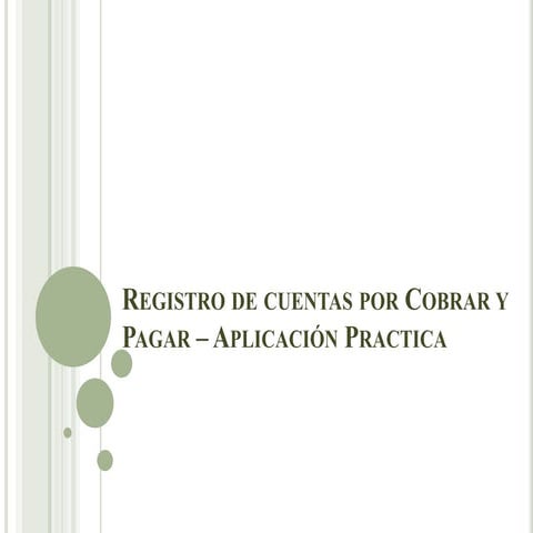 Registro de cuentas por cobrar y pagar