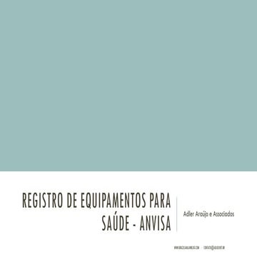 Registro e importação de equipamentos médicos -  Anvisa 12 03 2014