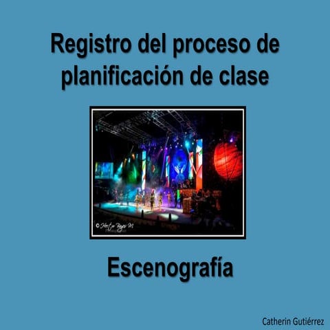 Registro del proceso de planificación de clase