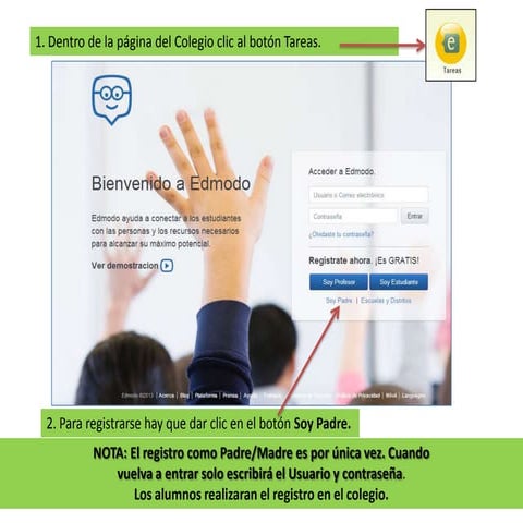 Registro de padres en edmodo