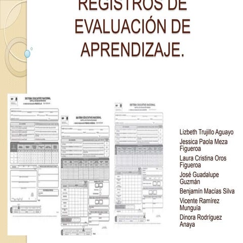 Registros de evaluación de aprendizaje