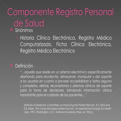 Registros personales de salud