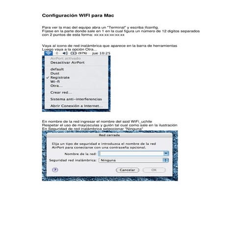 Registro wifi mac