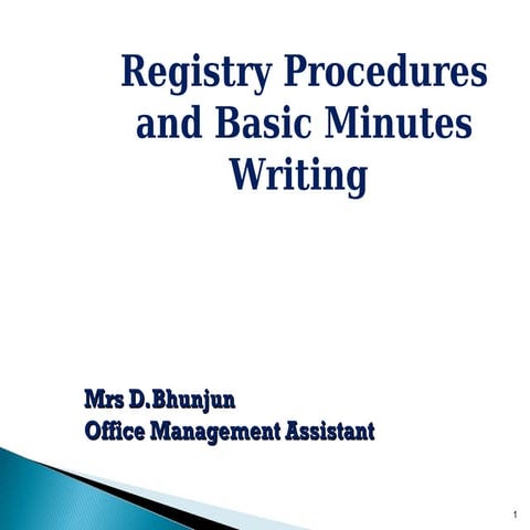 registry procedures and basic minutes wring.ppt