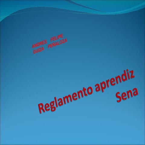 Reglamento aprendis sena