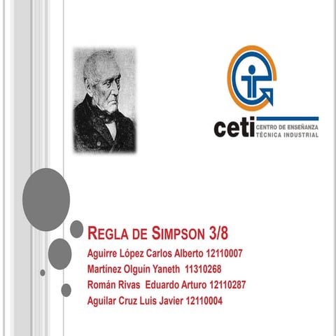 Regla de Simpson tres octavos