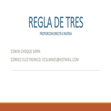Regla de tres