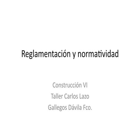 Reglamentación